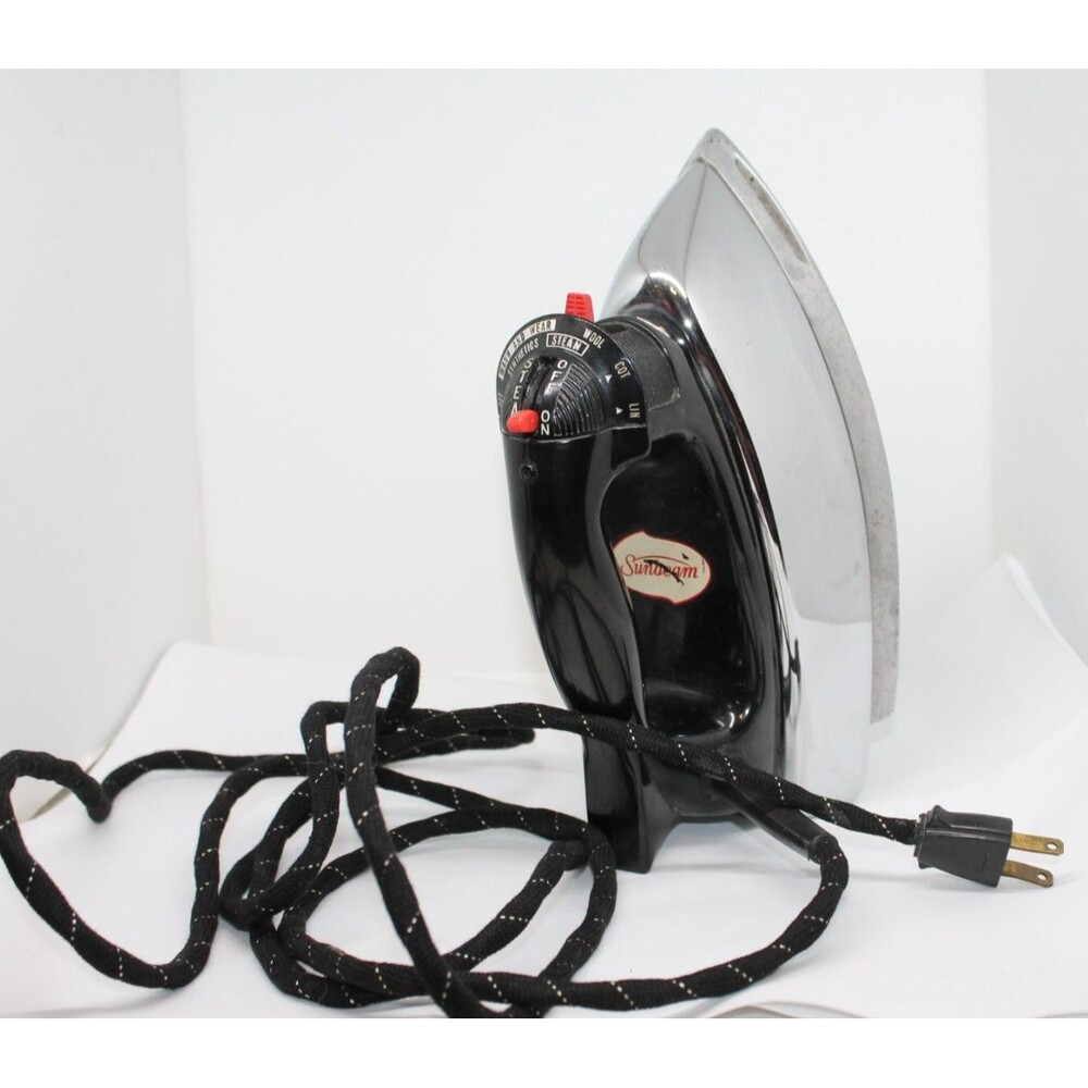 Vintage Sunbeam Steam Ironmaster S4D-1 Iron 1960s Good Working Tested